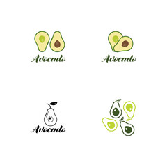 Avocado vector icon illustration design
