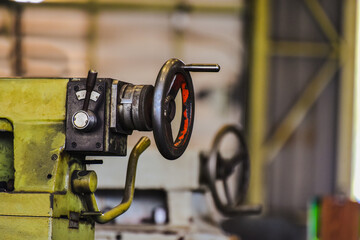 Old lathe selective focus on Retro filter tone