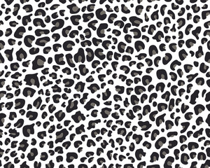 Seamless pattern of leopard skin on a white background