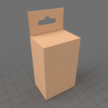 Retail hanging cardboard box 1