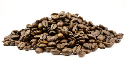 warm tone of coffee beans that have been roasted