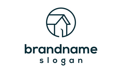 Simple home logo design vector