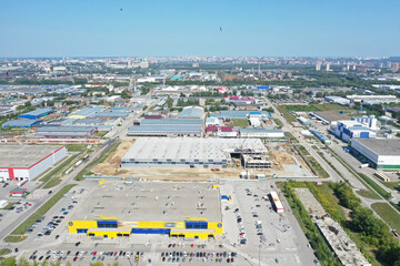 Parking at the shopping center, Kirovsky district, the city of Novosibirsk