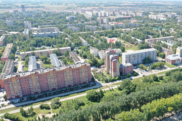 Panorama of the Kirovsky district, the city of Novosibirsk