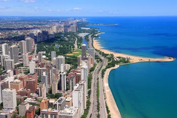 Crédence de cuisine en verre imprimé Chicago Chicago Gold Coast