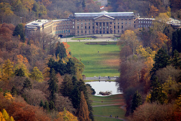 Fototapeta na wymiar Schloss Wilhelmshoehe in Kassel. Hessen, Deutschland, Europa