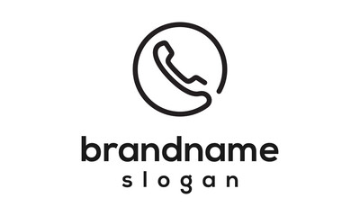 Simple calling logo design vector