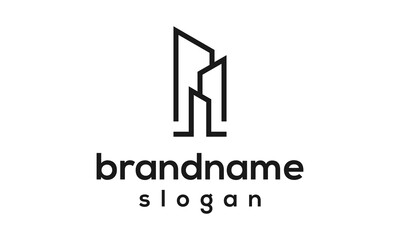 Real estate logo design vector