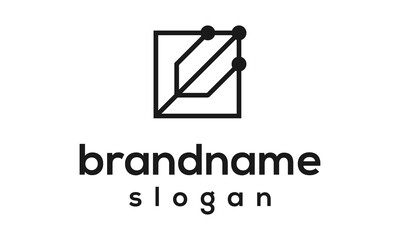 Modern Technology logo design vector