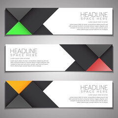 Banner Background Modern Company Business Header Footer Template Design Web Horizontal