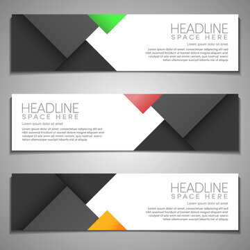 Banner Background Modern Company Business Header Footer Template Design Web Horizontal