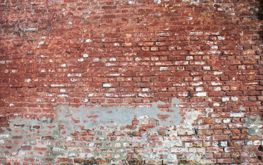texture an old red white brick wall