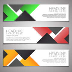 Banner Background Modern Company Business Header Footer Template Design Web Horizontal