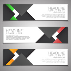 Banner Background Modern Company Business Header Footer Template Design Web Horizontal