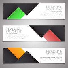 Banner Background Modern Company Business Header Footer Template Design Web Horizontal
