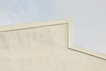 Abstract urban architecture. Close up of a contemporary building rooftop.