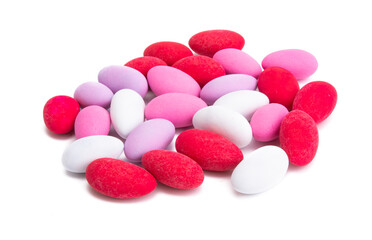 almonds in glaze isolated