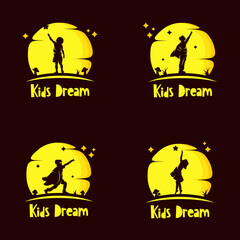 Set of Reaching Stars Logo Design