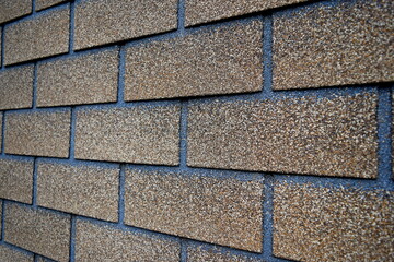 Wall of house. The wall of the house is covered with a soft roof.