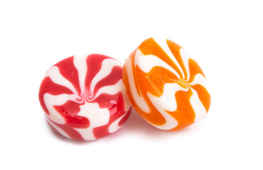 milk fruit lollipops isolated