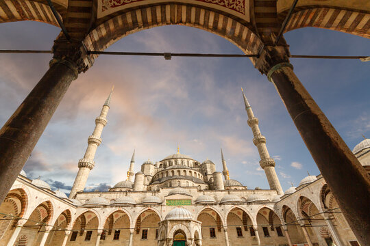 Blue Mosque known also as Sultanahmet Mosque, in Istanbul, Turkey.