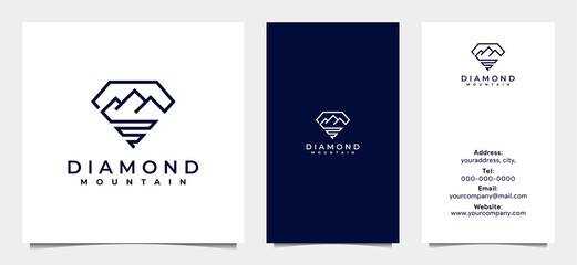 creative minimalist diamond house logo
