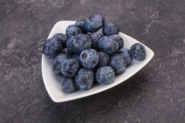 Sweet fresh juicy blueberries heap