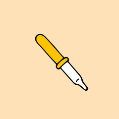 Doodle pipette. Vector illustration. Freehand pencil drawing