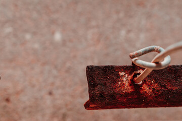 Close up shot of rusty Iron with space for text