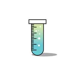laboratory fluid tools icon line illustration with color design vector