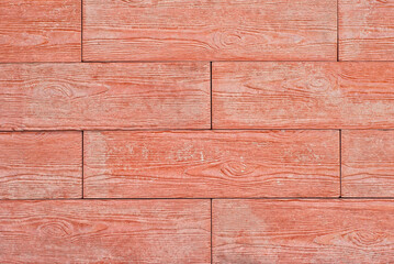 Texture of brick wall. new brickwork. Samples of wall or fence are presented at exhibitions. Orange brick close up.