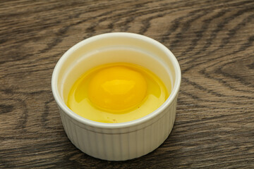 Raw Chicken egg in the bowl