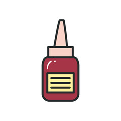 Medical dropper line and fill style icon vector design