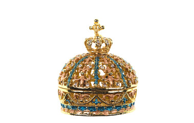 royal golden crown isolated on white background