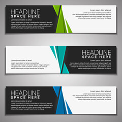 web banner label header footer presentation horizontal background for modern business office corporate template