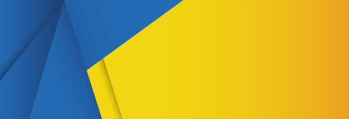 Fototapeta premium Banner Abstract Modern Vector Design Graphic Background Yellow Blue with Blank Space, EPS10