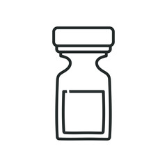 Medicine jar line style icon vector design