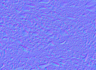 normal map of old rough loose concrete surface, texture for use in 3D programs, 3d render