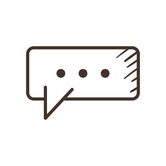 Communication bubble line style icon vector design