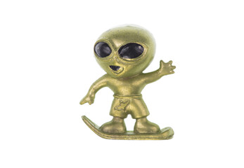 toy alien isolated on white background