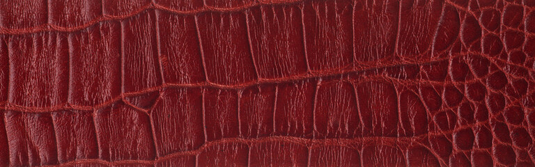 background of old red wrinkled leather