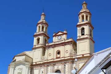 Fototapeta na wymiar Church of the village of Olvera, in the province of Cádiz (Spain) 