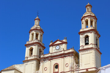 Fototapeta na wymiar Church of the village of Olvera, in the province of Cádiz (Spain) 