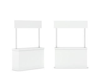 Blank promo counter stand mockup