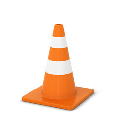 Orange traffic cone