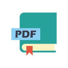 pdf ebook flat style icon vector design