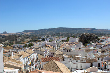 Fototapeta na wymiar Landscape of the village of Olvera (Cádiz, Spain)