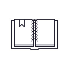 open book line style icon vector design