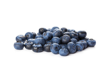heap of blueberries isolated on white background