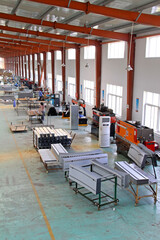 solar energy equipment production line in a factory